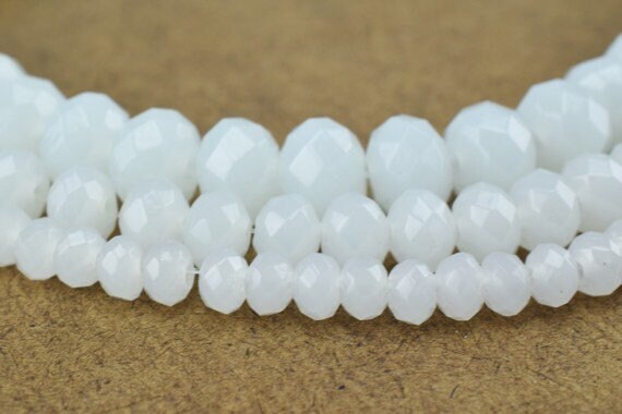 Glass Donut Rondelle Faceted Beads for Jewelry, Decoration, Chandelier 3x4mm, 4x6mm and 6x8mm. 3 Sizes Group 60 PCs each I...
