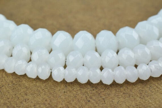 Glass Donut Rondelle Faceted Beads for Jewelry, Decoration, Chandelier 3x4mm, 4x6mm and 6x8mm. 3 Sizes Group 60 PCs each I...