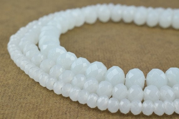 Glass Donut Rondelle Faceted Beads for Jewelry, Decoration, Chandelier 3x4mm, 4x6mm and 6x8mm. 3 Sizes Group 60 PCs each I...