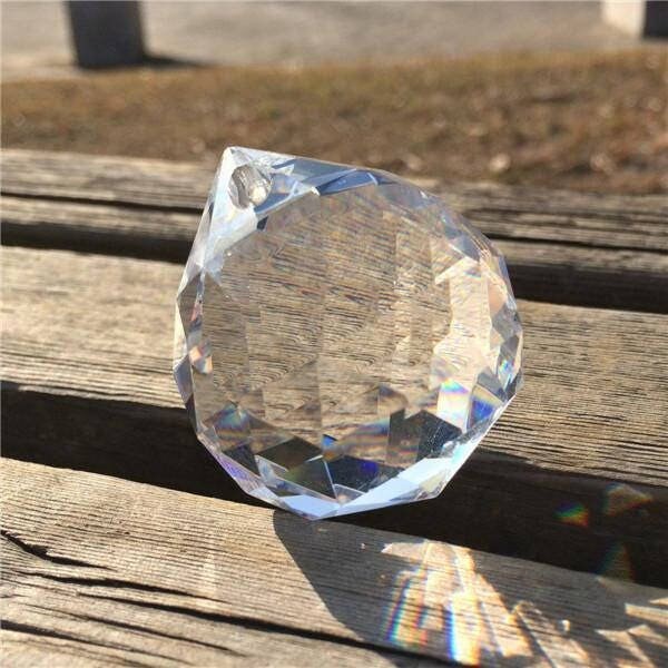 Crystal Drop Ball 40mm Clear or Clear AB Iridescent Size 40mm Faceted Chandelier Crystals Prisms Balls jewelry making supp...