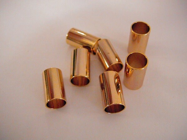 18K Gold Filled EP Tube 7x12mm as as Gold Filled* tarnish resistant Plain Tube GF5406 jewelry making supplies