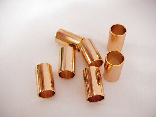 18K Gold Filled EP Tube 7x12mm as as Gold Filled* tarnish resistant Plain Tube GF5406 jewelry making supplies - detail ima...