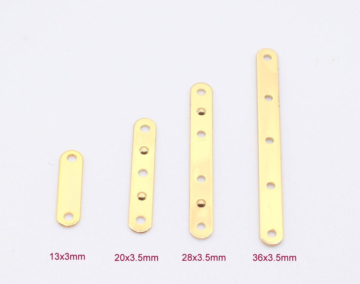 18K Gold Filled Alternative Spacer Bar: Five Line Design, Tarnish-Resistant Finish | Jewelry Making Supplies | Multiple Sizes