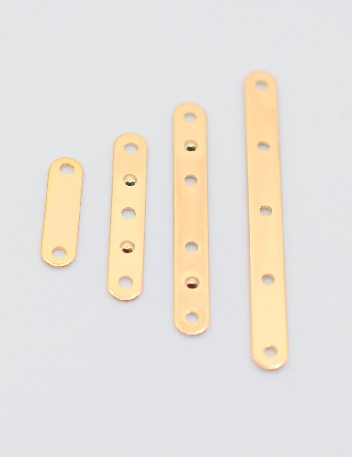 18K Gold Filled Alternative Spacer Bar: Five Line Design, Tarnish-Resistant Finish | Jewelry Making Supplies | Multiple Sizes