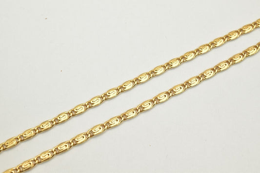 18k gold filled EP tarnish resistant chain 17" length 3mm width inch cg60 jewelry making supplies - detail image 2