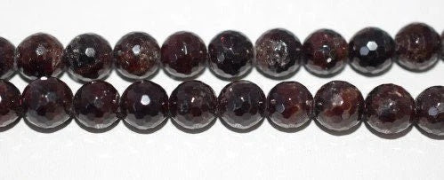 garnet gemstone faceted round beads 8 mm 10 mm natural stone healing stone chakra stones for jewelry making 0199 335815669...