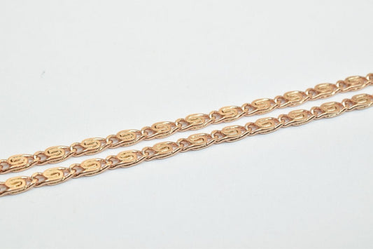 19 Inch Chain Rose Gold Filled Alternative : 18K , Tarnish Resistant Finish | 2.5mm Width, 1mm Thickness