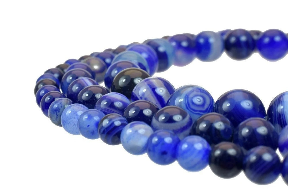 dark blue madagascar agate gemstone round beads 6 mm 8 mm 10 mm natural stones beads natural healing stone chakra stones f...