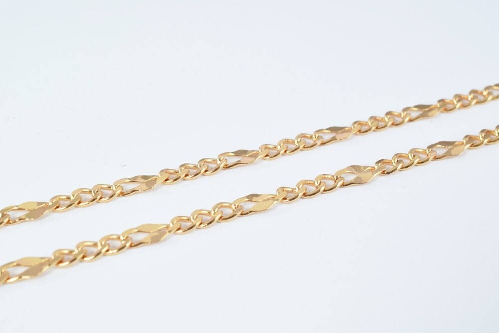 18K gold filled EP tarnish resistant Chain 17.25" Inch CG173 jewelry making supplies