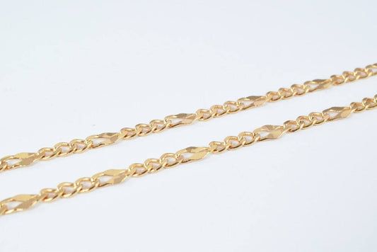 18K gold filled EP tarnish resistant Chain 17.25" Inch CG173 jewelry making supplies