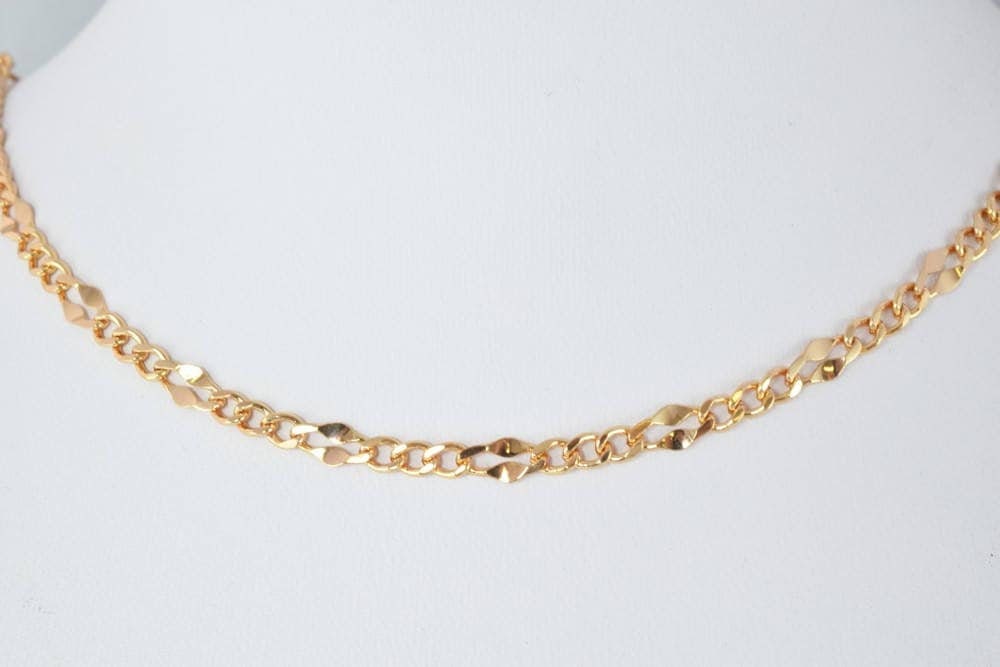 18K gold filled EP tarnish resistant Chain 17.25" Inch CG173 jewelry making supplies - detail image 2