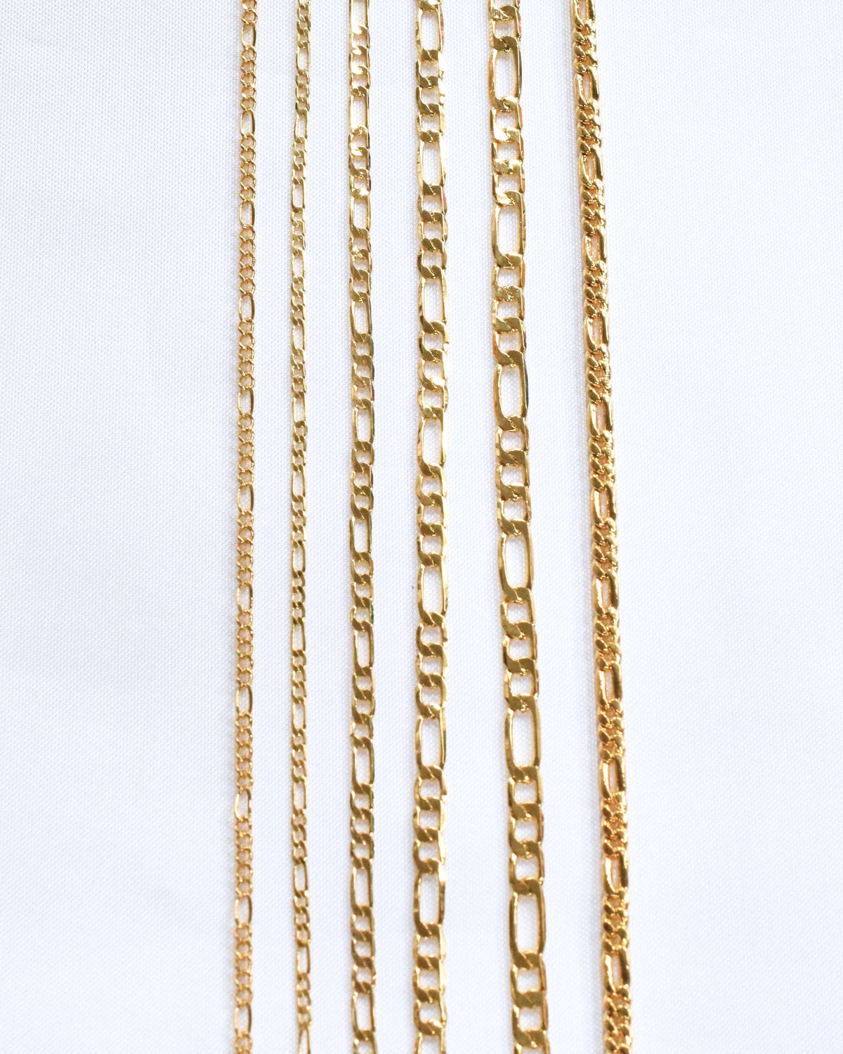Figaro Cuban Link Chain: Elegant Gold Filled Alternative - 2mm to 4mm Width, Tarnish Resistant, Metal for Jewelry Making