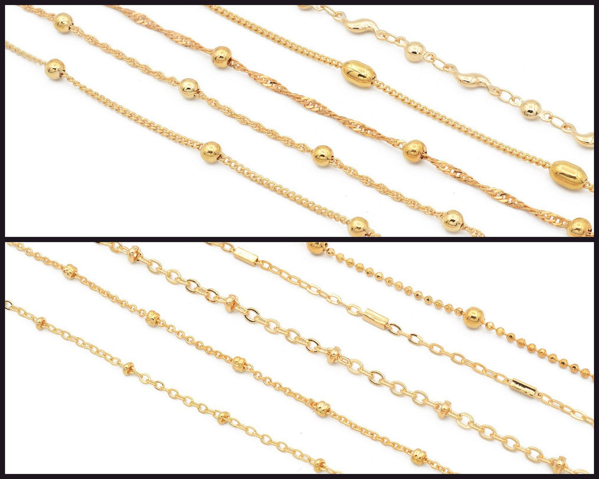 Gold Filled Look, Oval Link Cable Cuban Twisted Bar Chain  Personalize for Jewelry  Sold by Foot jewelry making supplies