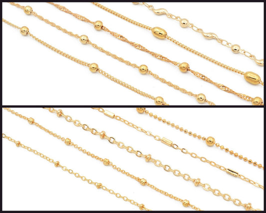 Gold Filled Look, Oval Link Cable Cuban Twisted Bar Chain  Personalize for Jewelry  Sold by Foot jewelry making supplies