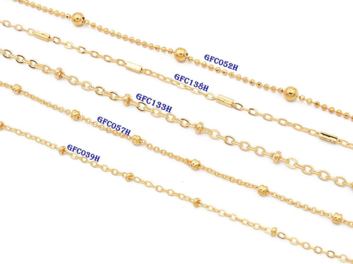 Gold Filled Look, Oval Link Cable Cuban Twisted Bar Chain  Personalize for Jewelry  Sold by Foot jewelry making supplies -...