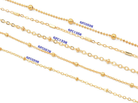 Gold Filled Look, Oval Link Cable Cuban Twisted Bar Chain  Personalize for Jewelry  Sold by Foot jewelry making supplies -...