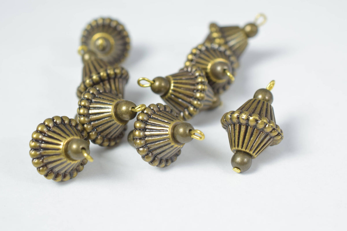 16mm Textured Bead Connector with eyepin/Faceted Plastic Bead Earring Connector Finding, Beads, 100 PCs/Earring Findings/c...
