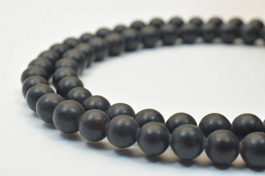 Matte Black Onyx Beads 6mm Natural Stones natural healing stone chakra stones for Jewelry Making, 15.5 inch Strand Item# 7...