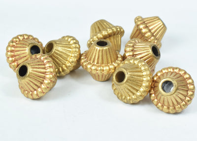 16mm Tube Cone Funnel Bead, Antique Gold Plastic Resin Textured  Beads, Plastic Gold Beading Tools, Wholesale  Beads, Macr...