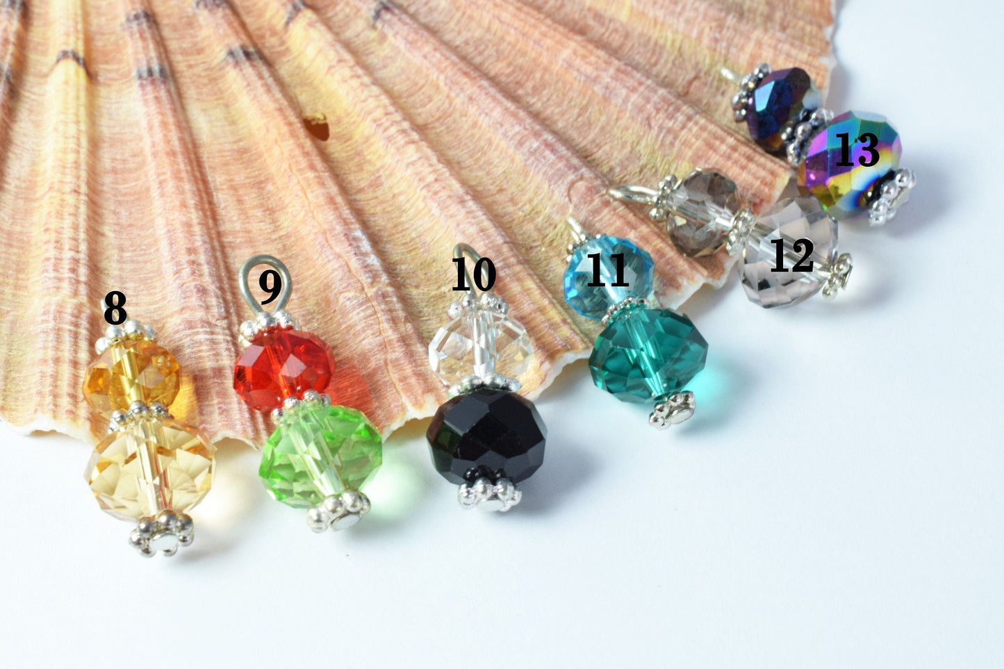 Faceted Crystal Gemstone Bead Earring Connector Findings/2 Tier Crystal /3 Tier Crystal Bead Connector/earring findings/ea...