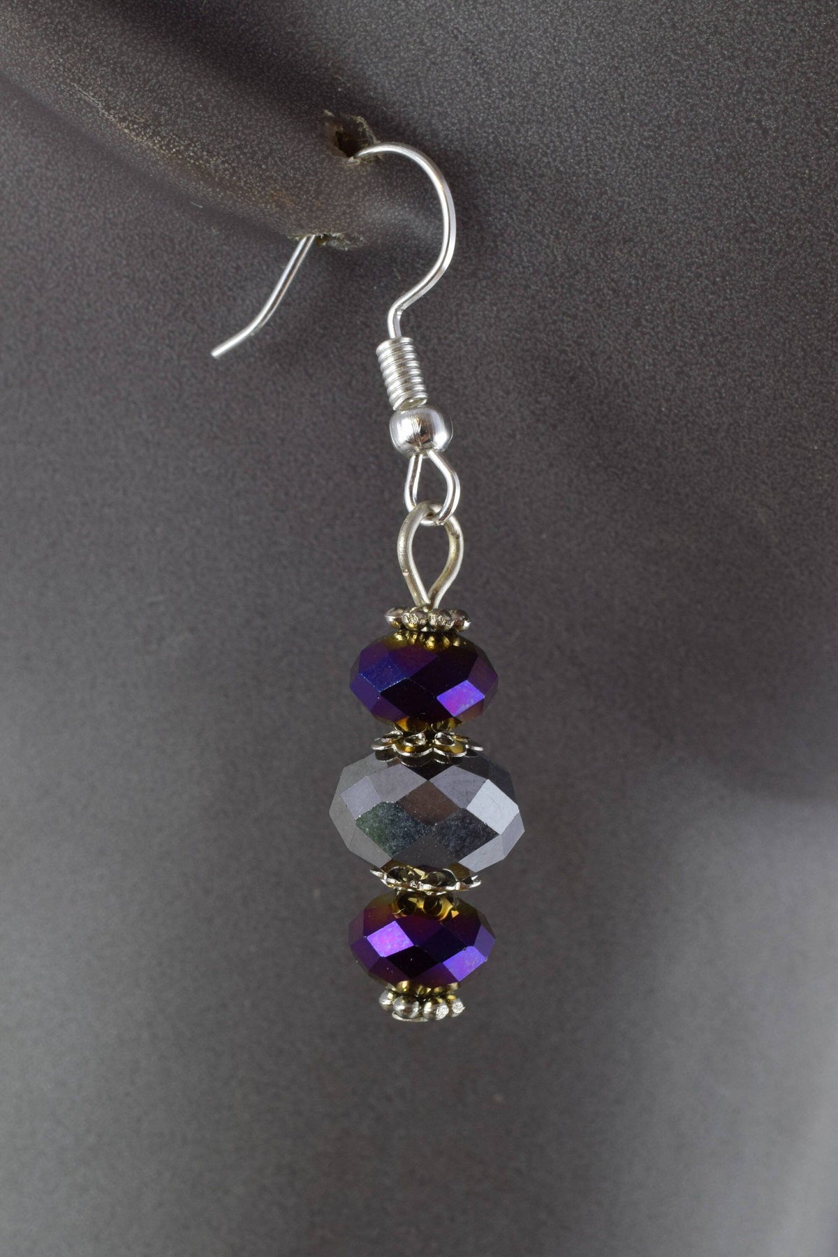 Faceted Crystal Gemstone Bead Earring Connector Findings/2 Tier Crystal /3 Tier Crystal Bead Connector/earring findings/ea...