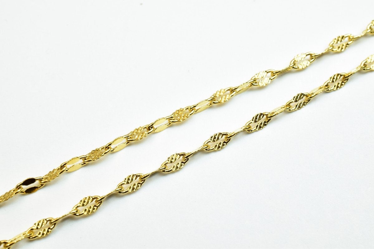 Gold Filled EP Chain 18KT as Gold Filled* Size 17.40" Long 2mm Width 0.5mm Thickness For Jewelry Making Item #CG347 jewelr...