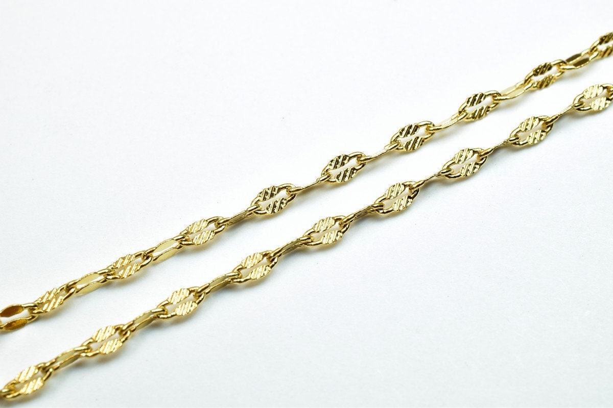 Gold Filled EP Chain 18KT as Gold Filled* Size 17.40" Long 2mm Width 0.5mm Thickness For Jewelry Making Item #CG347 jewelr...