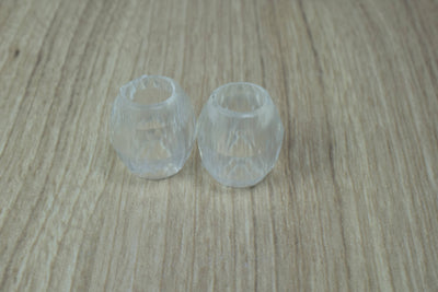 17x18mm Clear Frosty Cut  Lucite Plastic Beads, Beads,Vintage large hole,Plastic Clear Beads,Wholesale Clear Beads,Grooved...