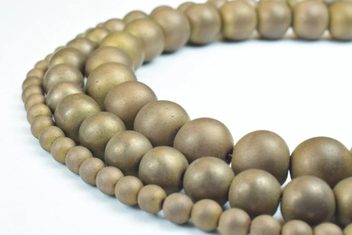 hematite matte coffee bronze gemstone round stone beads 4 mm 4 5 mm 6 mm 8 mm 10 mm 12 mm natural healing stone chakra sto...