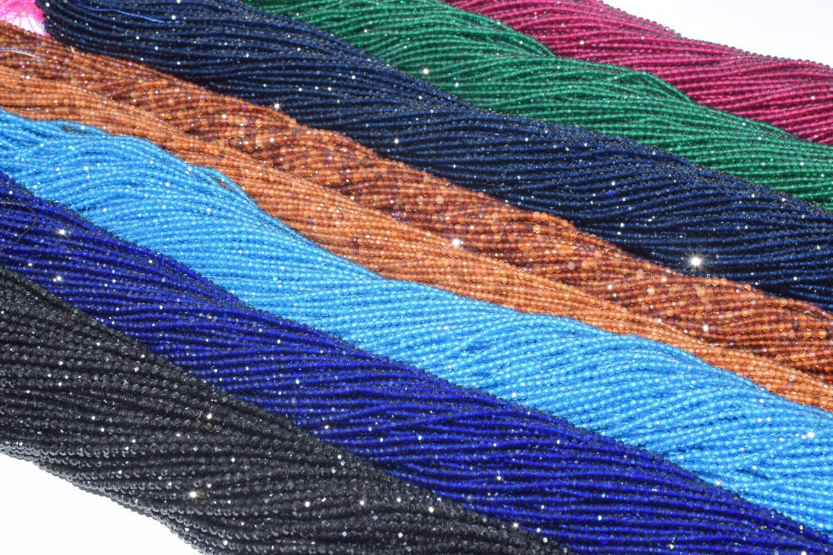 CZ Cubic Zirconia Micro Faceted Rondelle Beads Size 2mm/2.5mm/3mm Zircon Beads For Jewelry Making jewelry making supplies...