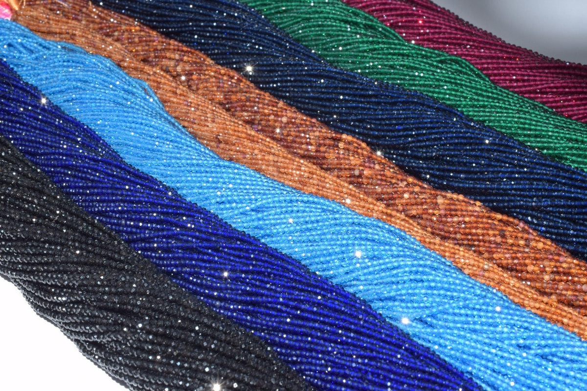 CZ Cubic Zirconia Micro Faceted Rondelle Beads Size 2mm/2.5mm/3mm Zircon Beads For Jewelry Making jewelry making supplies...