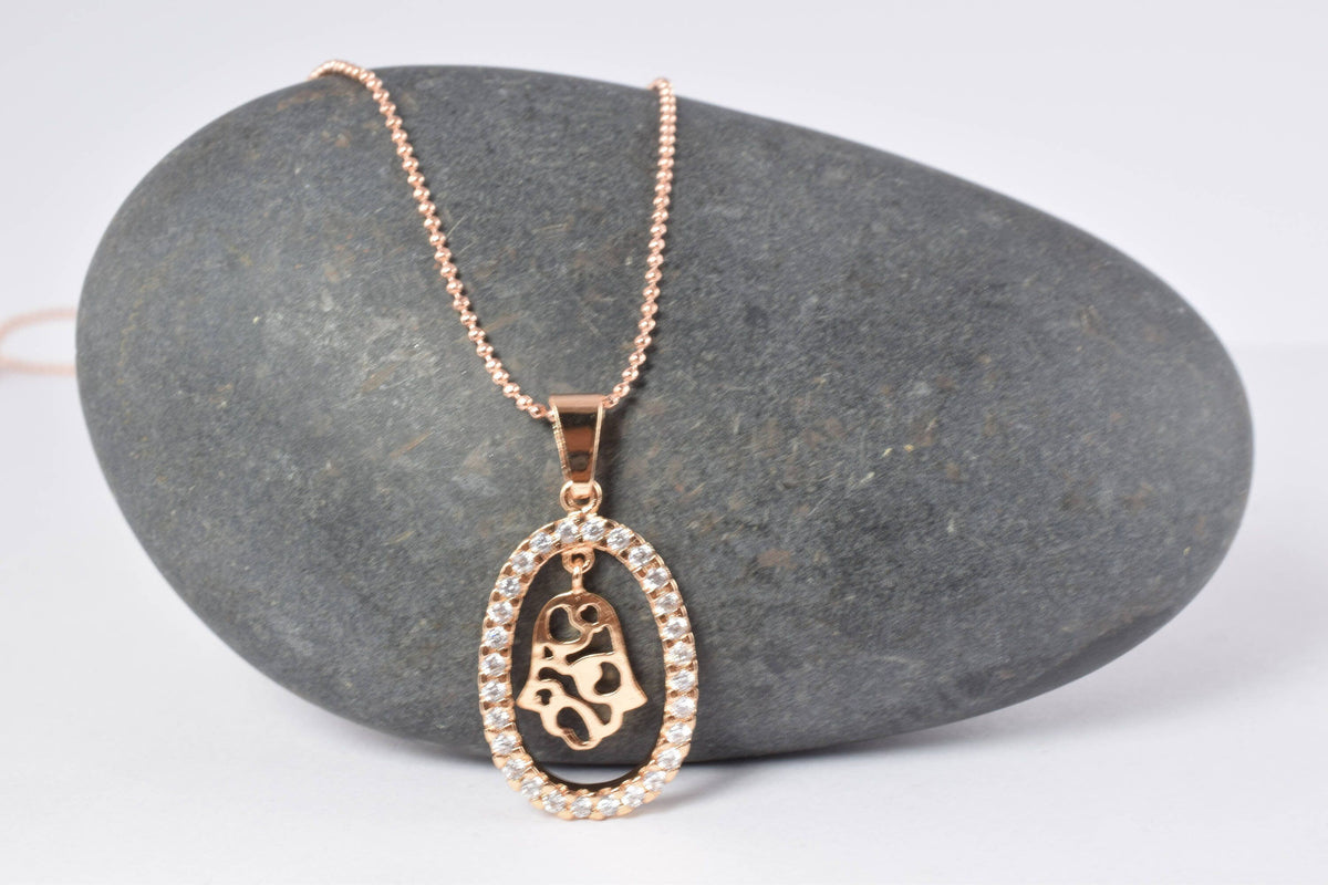 18K Pinky as as Gold Filled* tarnish resistant Hamsa Pendant Size 30x15mm, Bail Size 5mm, With CZ Clear Cubic Zirconia For...