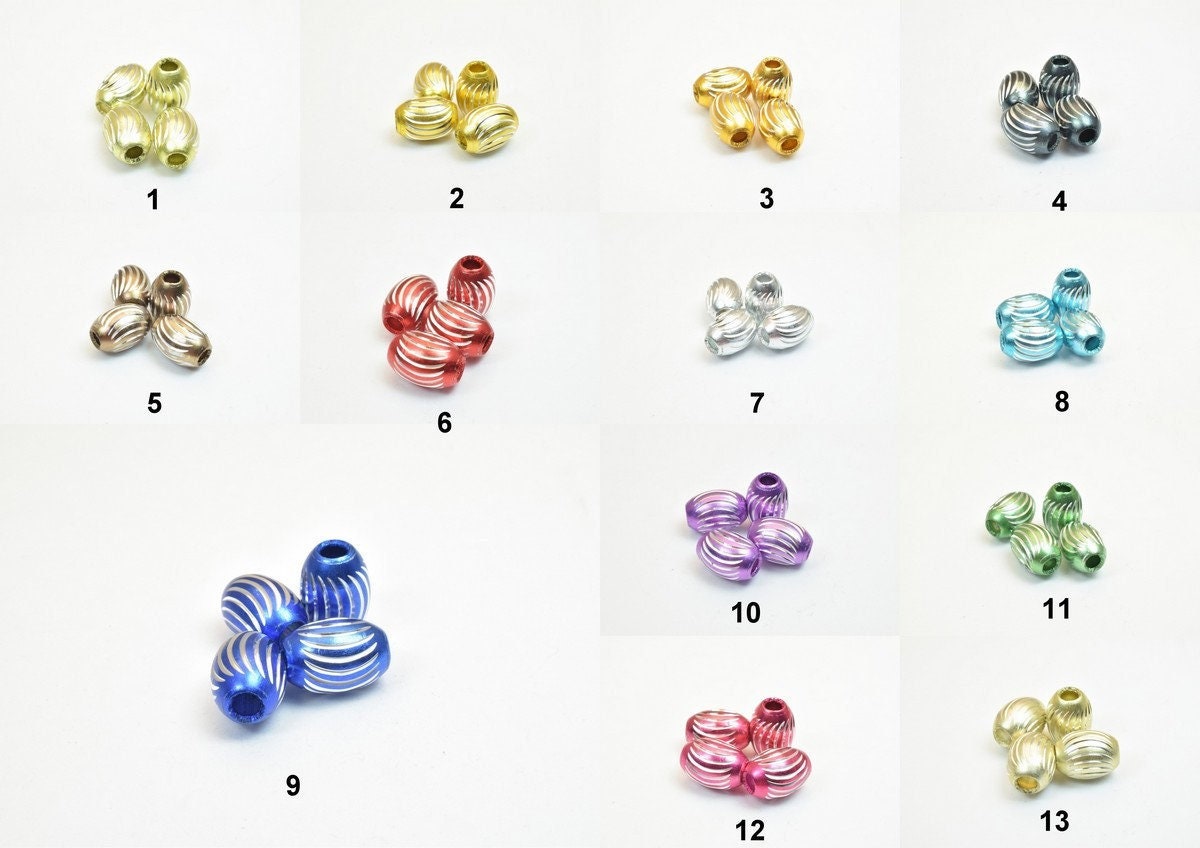 Aluminum Oval Beads European Beads With Large Hole Fit Charm European Bracelets or Necklace For Jewelry Making jewelry mak...