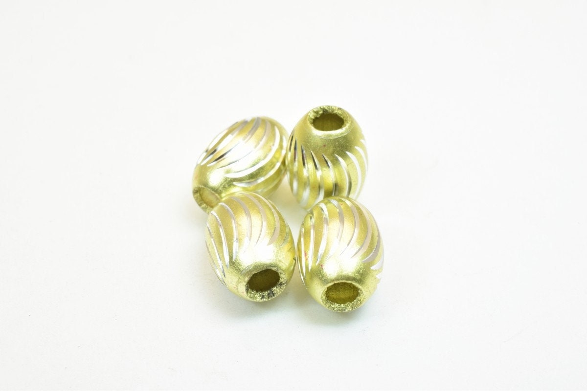 Aluminum Oval Beads European Beads With Large Hole Fit Charm European Bracelets or Necklace For Jewelry Making jewelry mak...