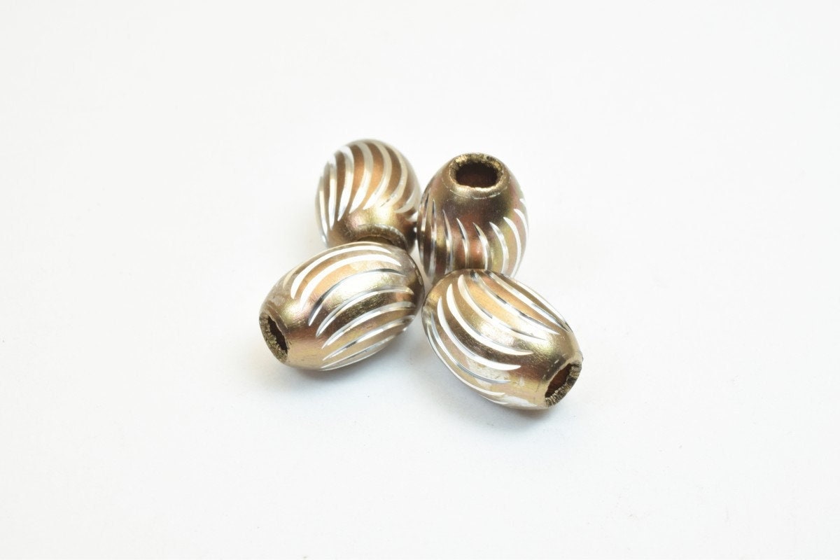 Aluminum Oval Beads European Beads With Large Hole Fit Charm European Bracelets or Necklace For Jewelry Making jewelry mak...