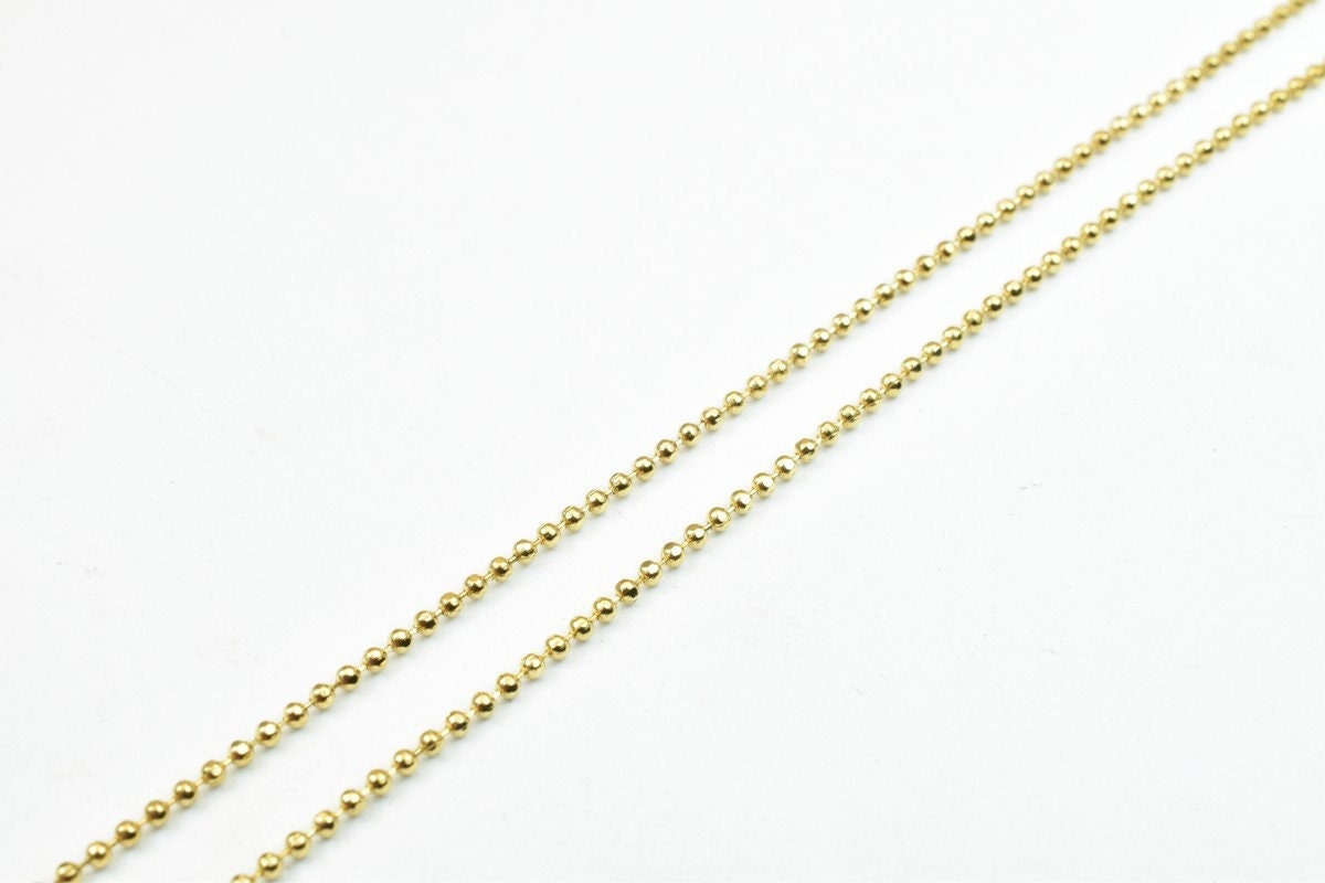 18K GF gold filled EP tarnish resistant Chain 17.25" Inch Round Ball Thickness 1mm For Jewelry Making CG267 jewelry making...