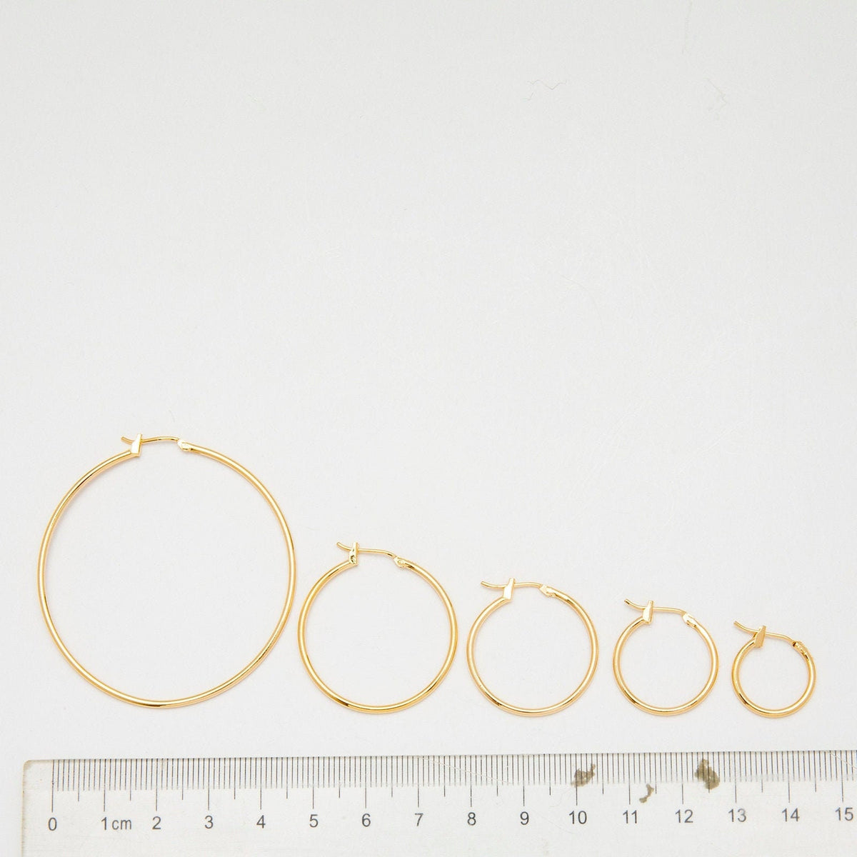EP Hoop Earrings Multi-Size: Elegant Gold-Filled Alternative - Secure Lock, Hypoallergenic, Durable, Water Resistant