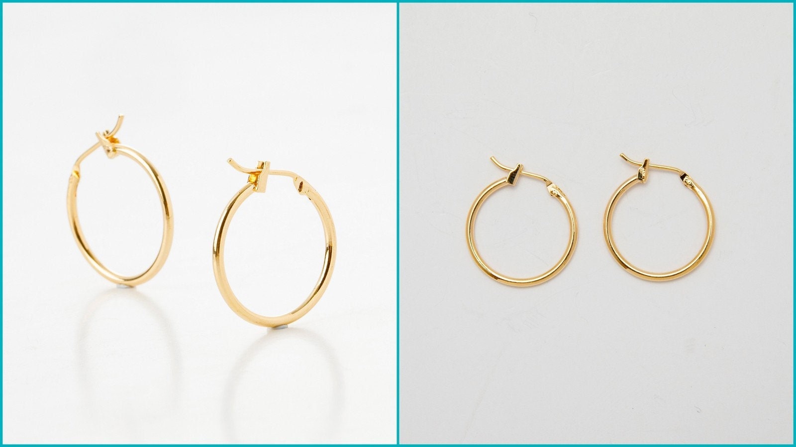 Gold-Filled Hoop Earrings Multi-Size Collection, Hypoallergenic, Water Resistant