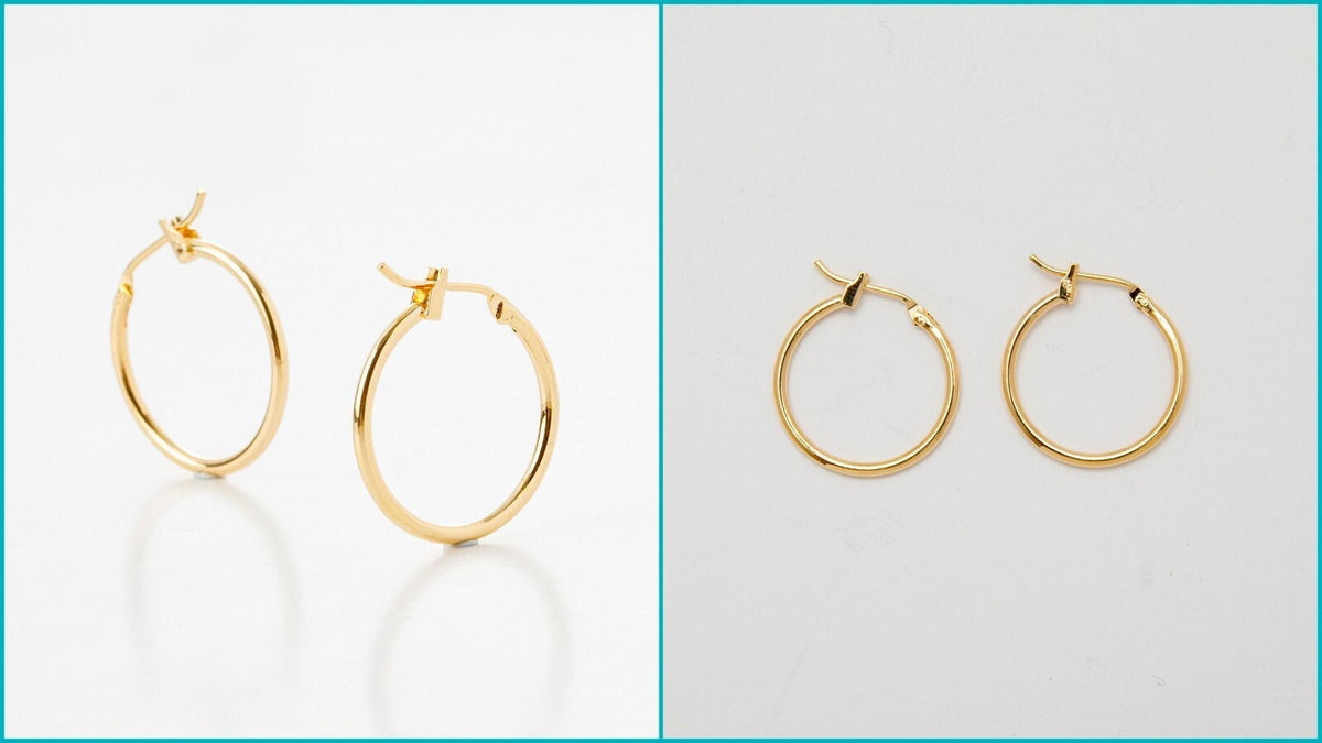 Gold-Filled Hoop Earrings Set, Hypoallergenic, Water Resistant, Multi-Size Collection