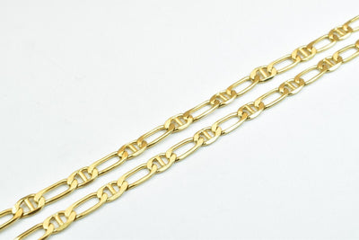 Gold Filled EP tarnish resistant Figaro Chain 18KT Gold Filled tarnish resistant Size 17.25" Long 4Width 1mm Thickness Ite...