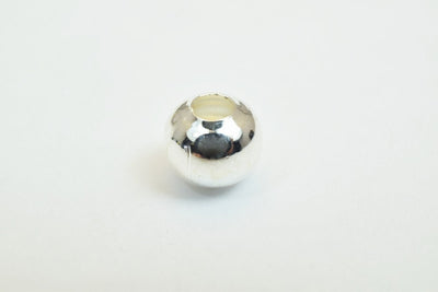 100 PCs Silver Plated Plain Round Beads 5mm Hole Size 2mm Item# 210001400369 jewelry making supplies - detail image 4