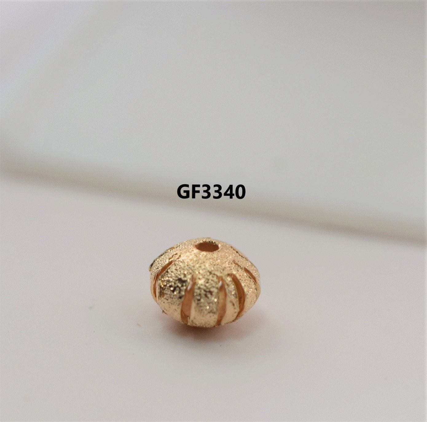 18K Gold Filled Look, EP Diamond Cut Bead  8mm/7x9mm   GF3333/ GF3340 jewelry making supplies - detail image 7