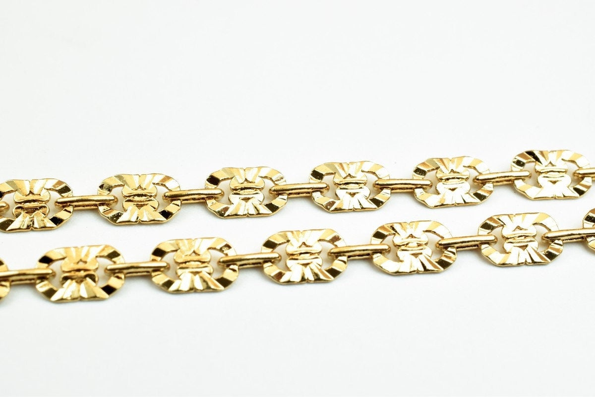18K Pinky Gold Filled Alternative Chain - 17.5 Inch Length, 4mm Width - Tarnish Resistant, Skin Friendly, Metal