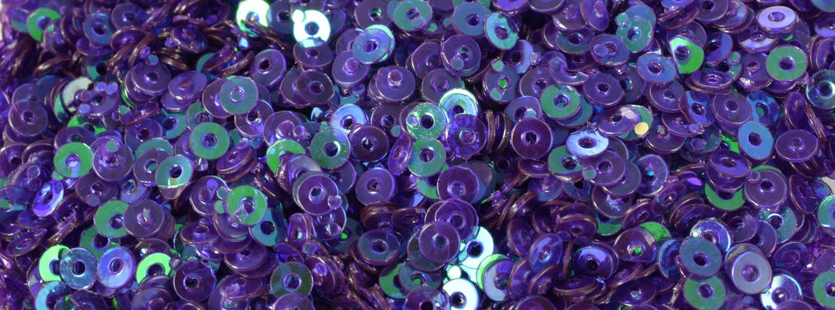 Blue Violet Sequins: Iridescent Round Sheen - 3/4/6mm Sizes, Lightweight Flat Sequins for Fashion and Costumes