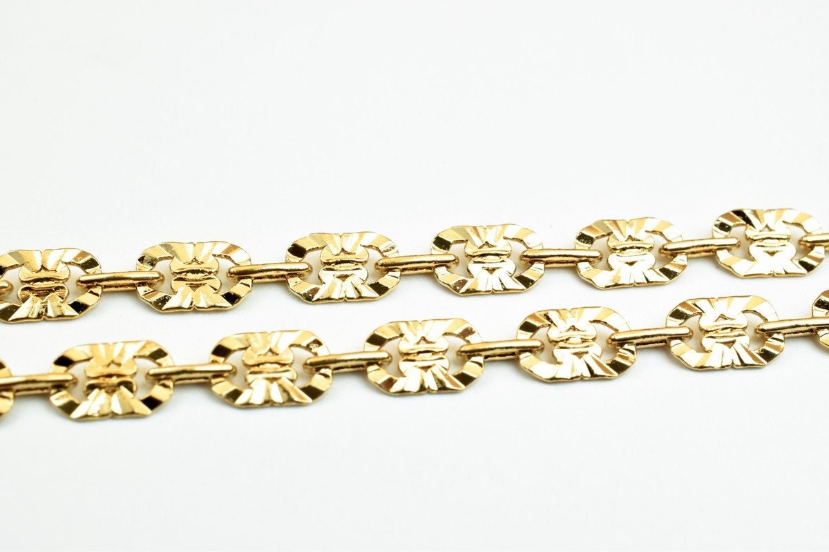 18K Pinky Gold Filled Alternative Chain - 17.5 Inch Length, 4mm Width - Tarnish Resistant, Skin Friendly, Metal