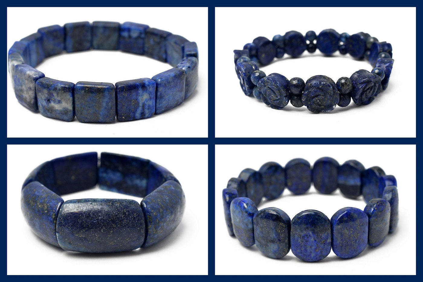 Egyptian Lapis Lazuli Gemstone Bracelet Findings For Jewelry Making 70mm Round jewelry making supplies