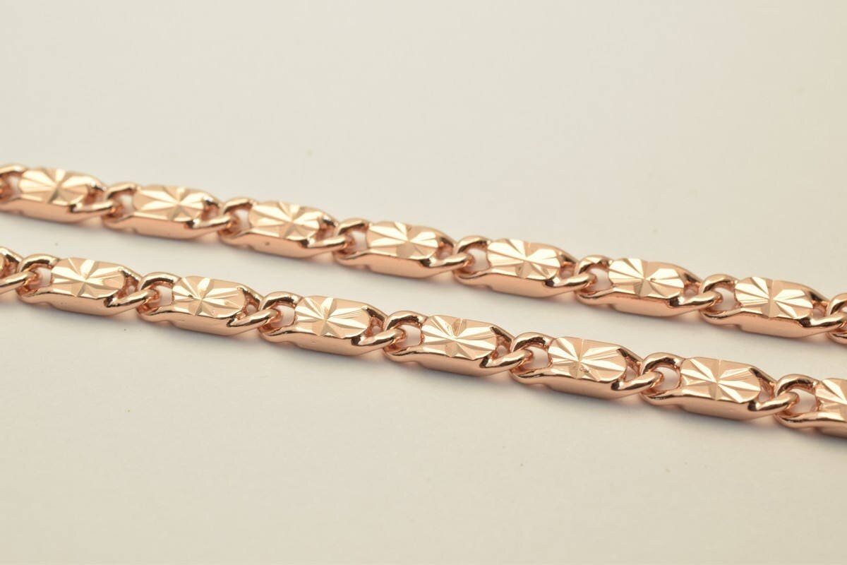18K Rose gold filled EP tarnish resistant Chain 19" Inch CG208 jewelry making supplies - detail image 2