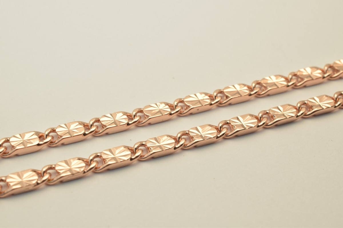 18K Rose gold filled EP tarnish resistant Chain 19" Inch CG208 jewelry making supplies - detail image 4