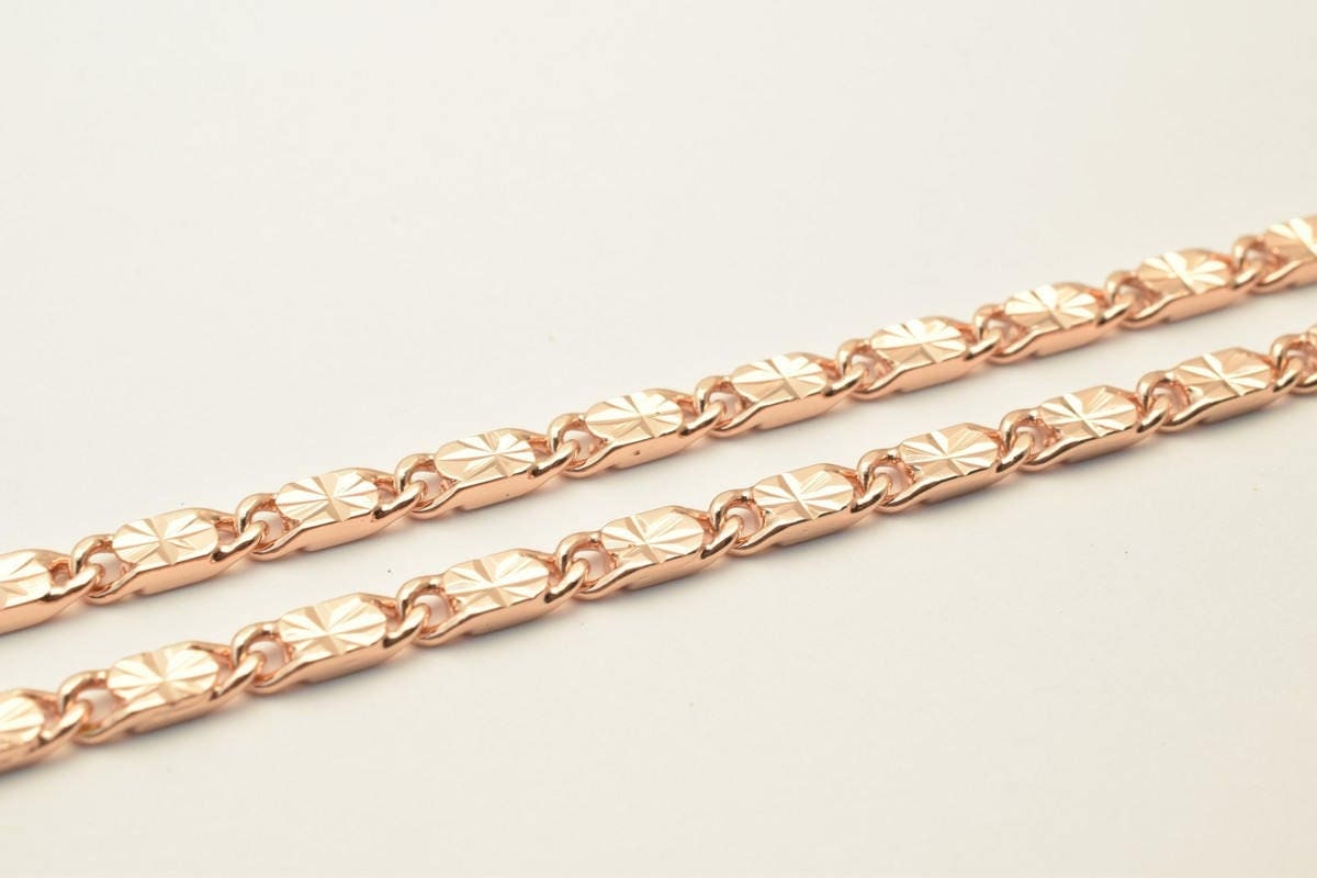 18K Rose gold filled EP tarnish resistant Chain 19" Inch CG208 jewelry making supplies - detail image 5