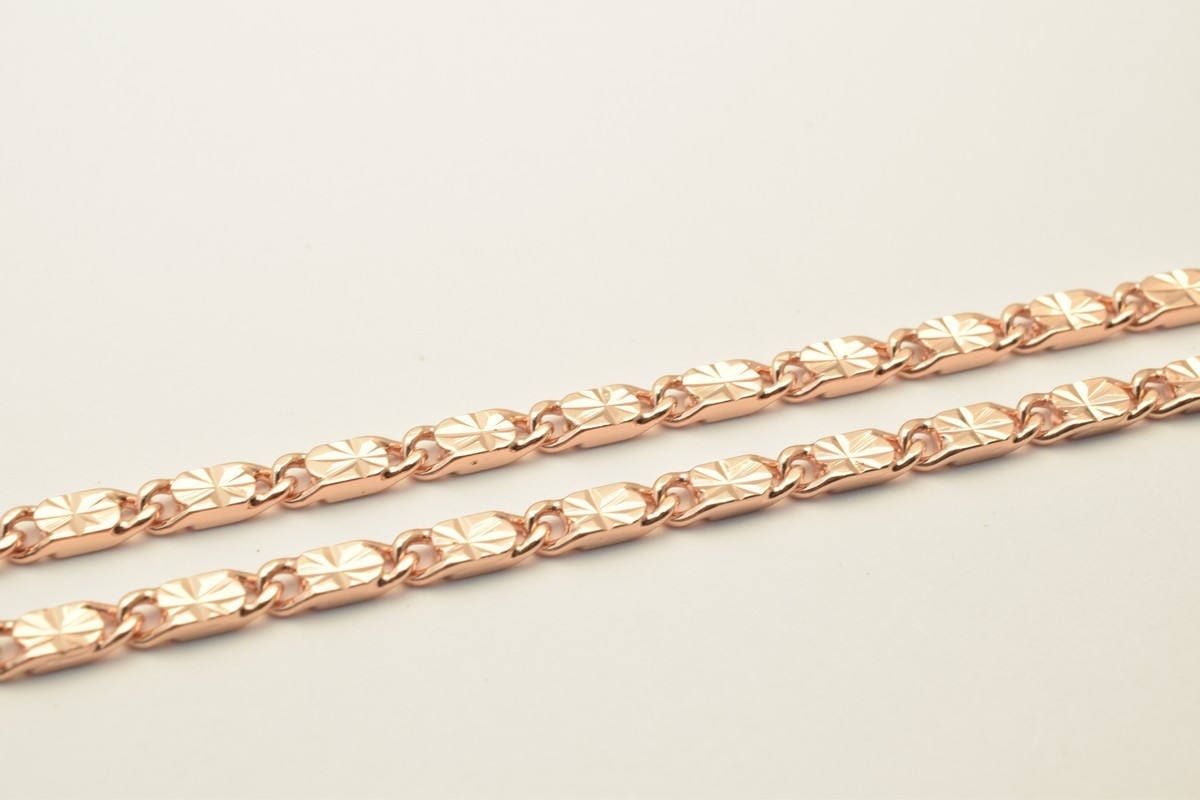 18K Rose gold filled EP tarnish resistant Chain 19" Inch CG208 jewelry making supplies - detail image 6
